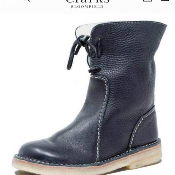 Cozy Black Vegan Leather Winter Boots NEW - Picture 2 of 5